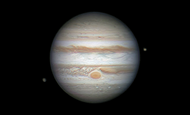 Une éblouissante séquence de Jupiter et ses lunes (Vidéo)