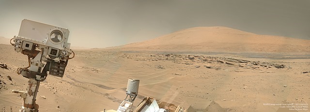 Le “selfie” du Curiosity avant de donner son troisième coup de perceuse sur Mars