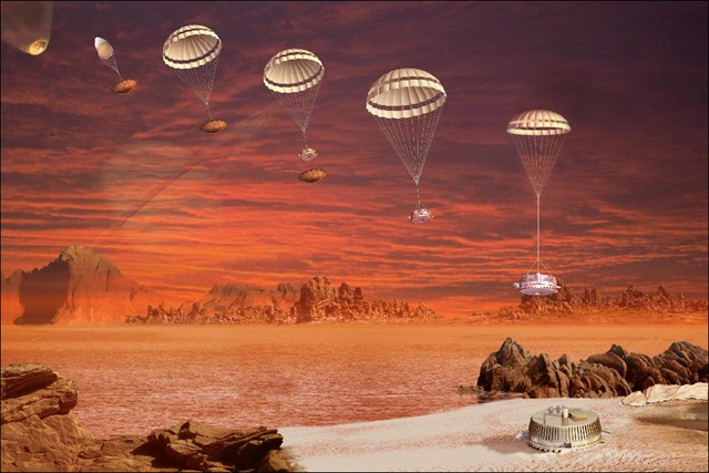 Atterrir sur la lune de Saturne, Titan, c’est comme se poser lourdement sur une plage de sable mouillé. (Vidéos)