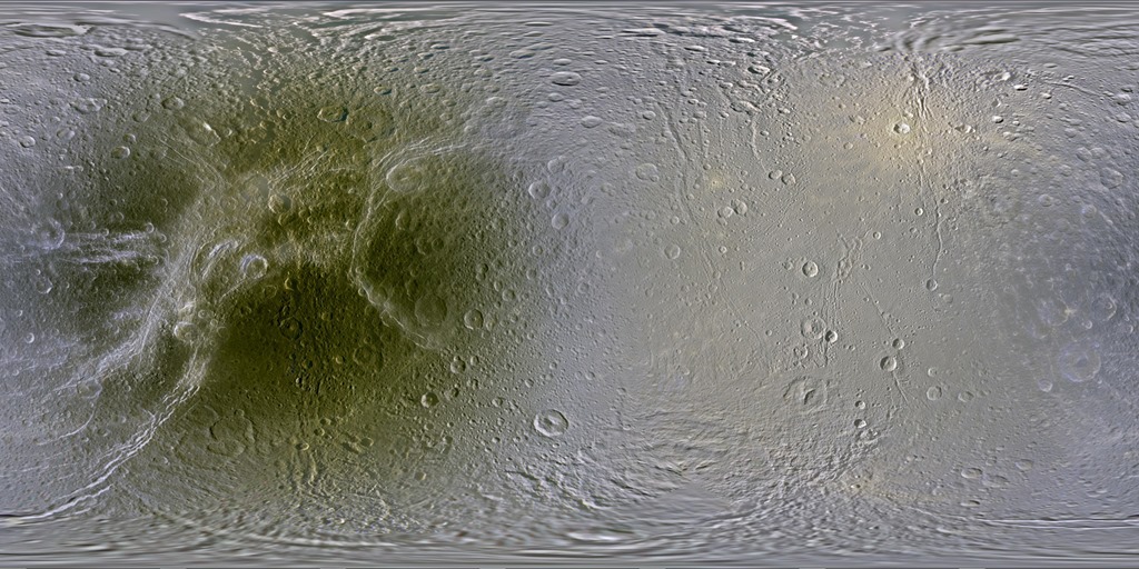 Publication des cartes globales de six des lunes de Saturne