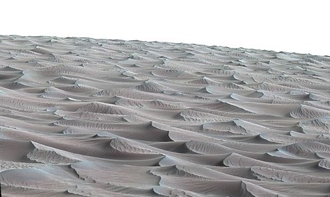 Première rencontre avec le sable martien pour une astromobile