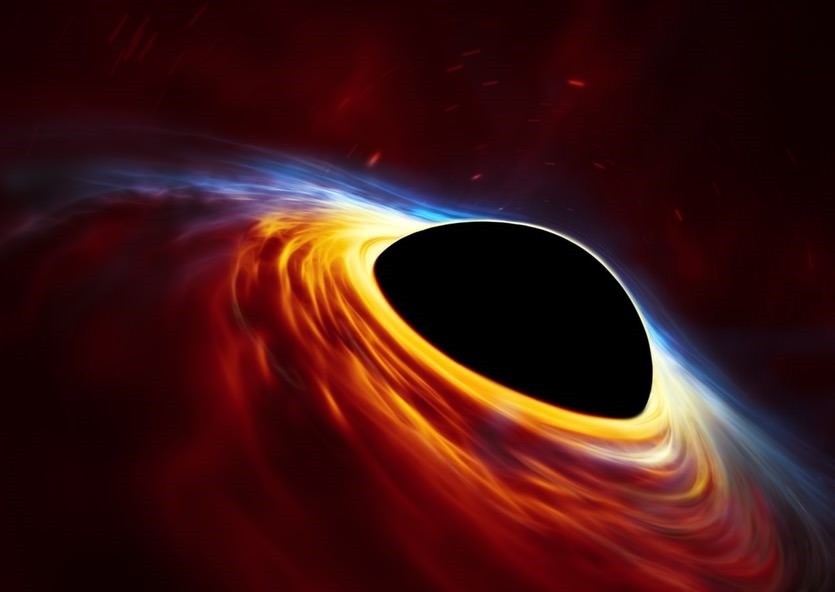 Un trou noir qui renvoie la lumière sur lui-même comme un boomerang