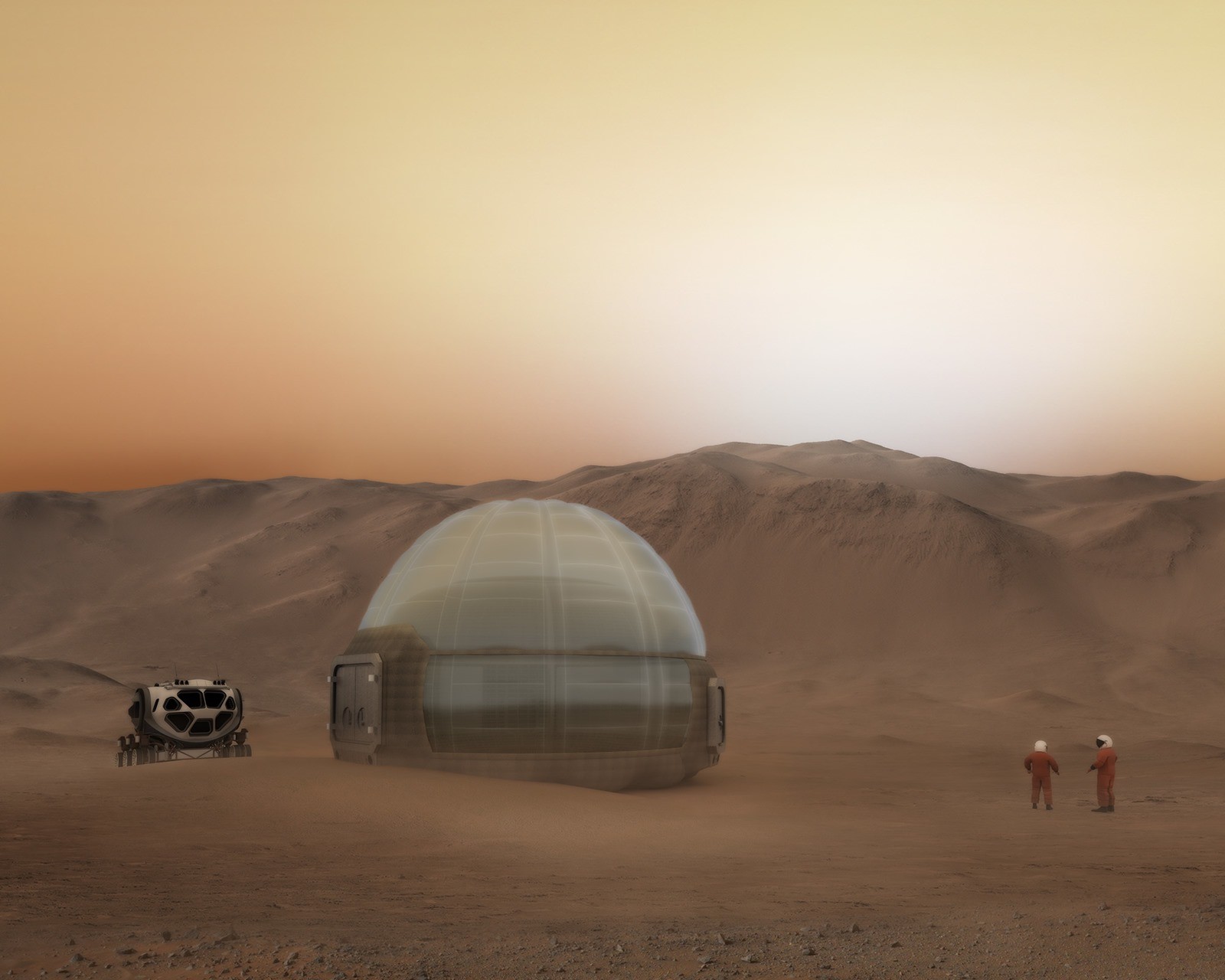 Un concept de dôme glacée pour nos futurs colons martiens