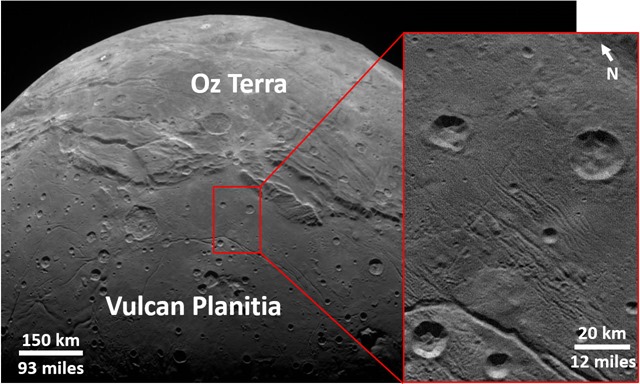 Les anciens cratères de Pluton et de Charon indiquent qu’il y a peu de petits objets dans la ceinture de Kuiper