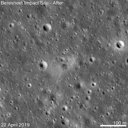 Une sonde de la NASA a repéré sur la Lune le site du crash de l’atterrisseur israélien Beresheet