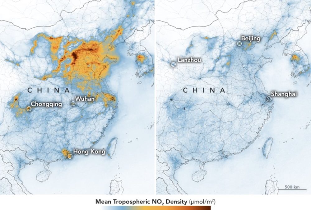 Au moins, le nouveau coronavirus aura drastiquement fait baisser les niveaux de pollution de l’air ambiant en Chine
