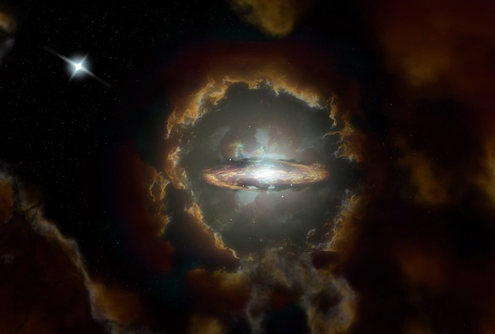 Une galaxie à la forme inhabituelle, tapie dans les tout premiers instants de l’univers