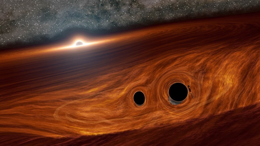 Pour la première fois, des astronomes sont témoins de la lumière produite par la fusion de deux trous noirs