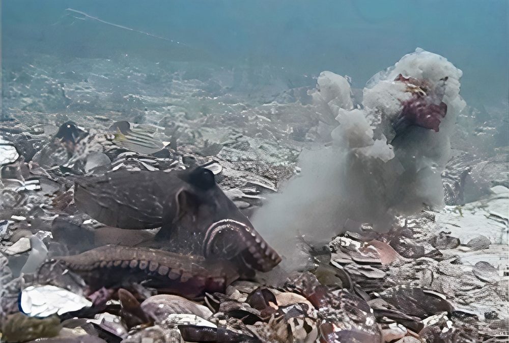 Scène de ménage aquatique : des pieuvres femelles n’hésitent pas à jeter ce qui leur tombe sous les tentacules vers les mâles trop entreprenants