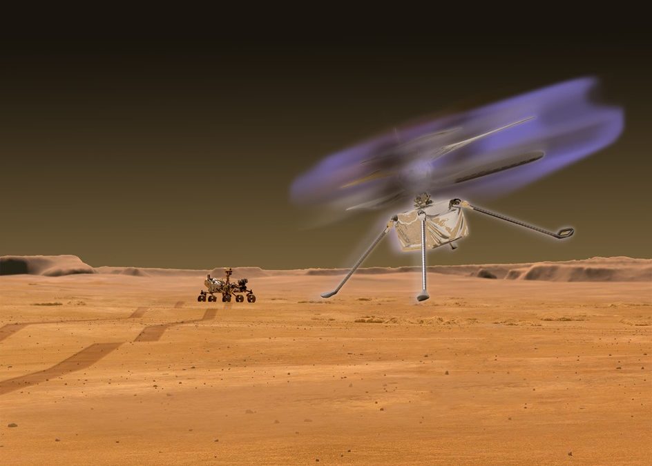 Les hélicoptères sur Mars, comme Ingenuity, devraient naturellement luire lors de vol de nuit