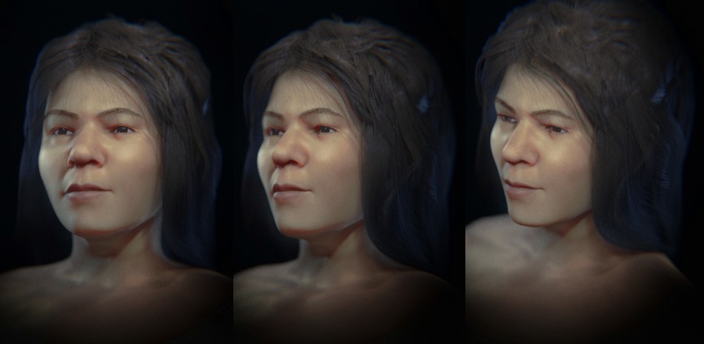 Reconstruction faciale d’une adolescente du paléolithique, d’il y a plus de 30 000 ans