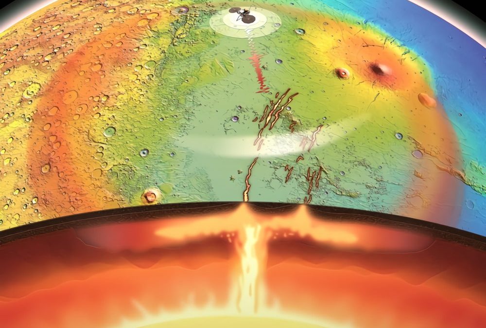 Un énorme panache de roches chaudes s’élèverait sur Mars jusqu’à sa surface