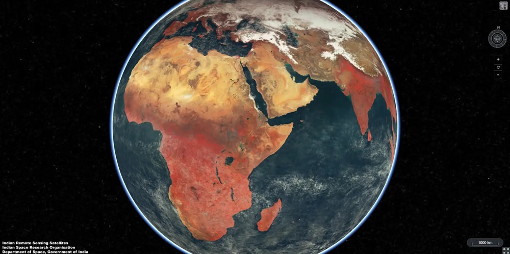 De récentes et belles images de la Terre depuis un satellite Indien