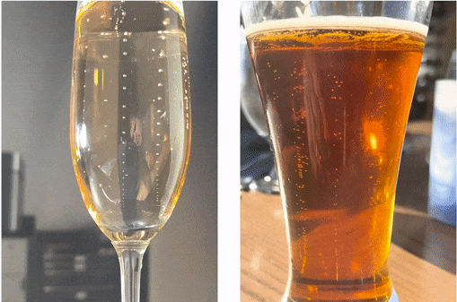 Pourquoi les bulles de champagne montent-elles en ligne droite contrairement aux autres boissons pétillantes ?