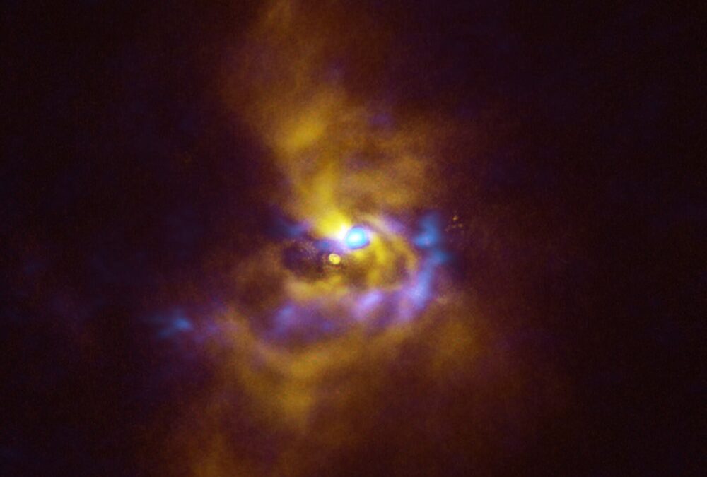 Cette image révèle la première détection de géantes gazeuses naissant autour d’une jeune étoile