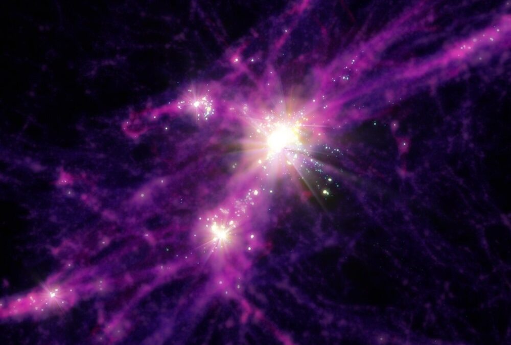 La fulgurante naissance d’étoiles pourrait être à l’origine de la luminosité des premières galaxies