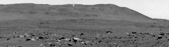 L’astromobile Perseverance observe un tourbillon de poussière traversant la surface martienne