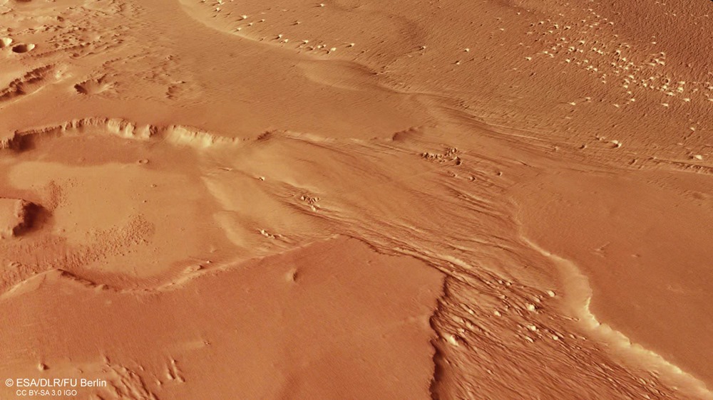 Une énorme quantité de glace d’eau a été découverte sur Mars, cachée sous l’équateur