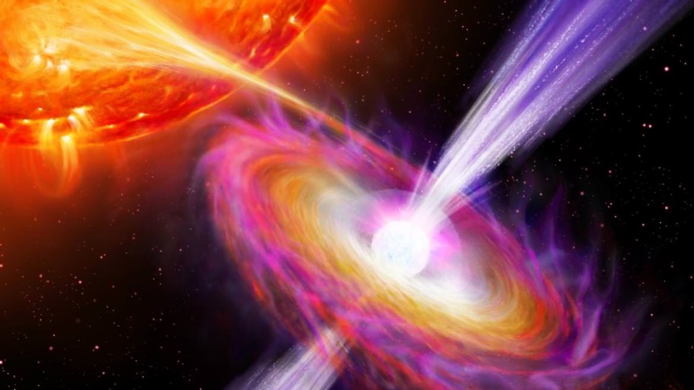 Les jets qui jaillissent des étoiles à neutrons se déplacent à un tiers de la vitesse de la lumière