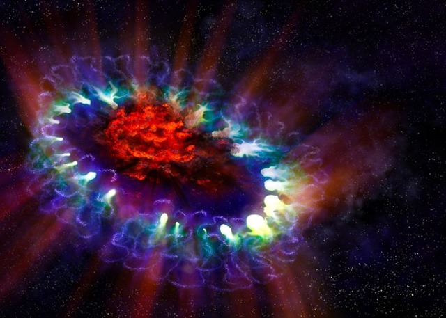 Suite à l’explosion d’une étoile, de la supernova naquit une étoile à neutrons