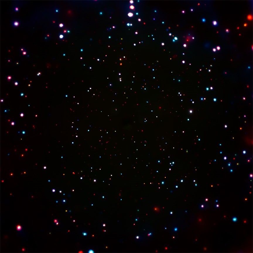Une image contenant plus d’un millier de trous noirs