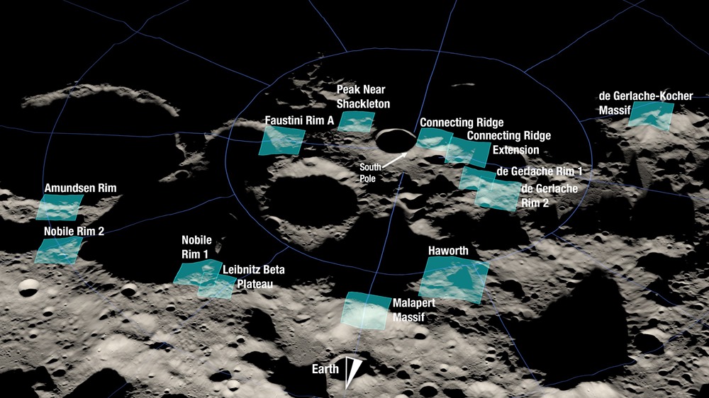 Les zones d’ombre de la Lune que la NASA souhaite faire explorer par des astronautes