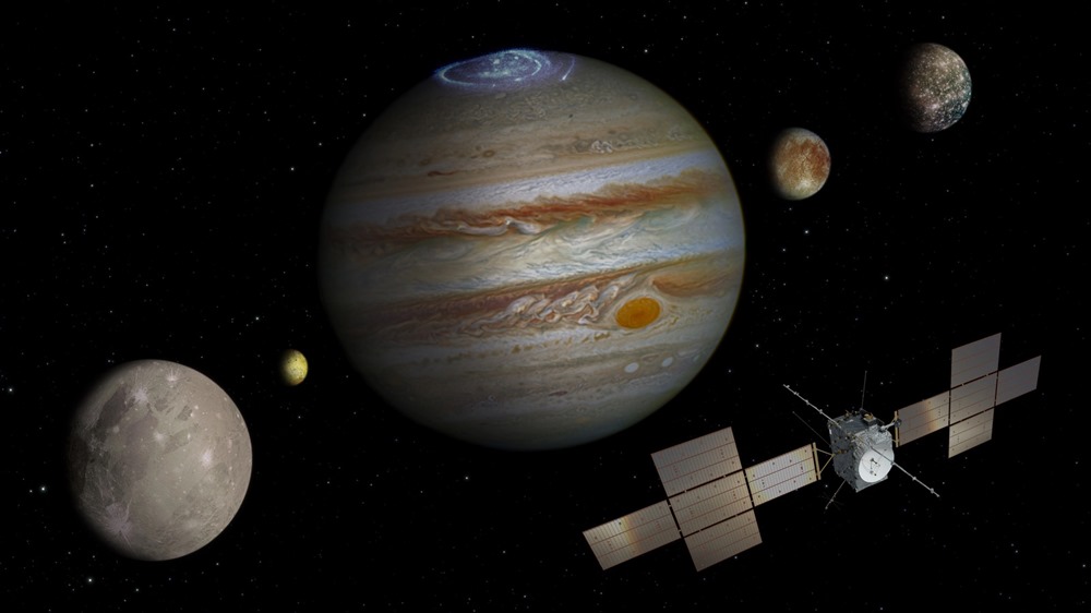 Présentation de la mission JUICE (qui devrait finalement décoller aujourd’hui) à destination de Jupiter et ses lunes